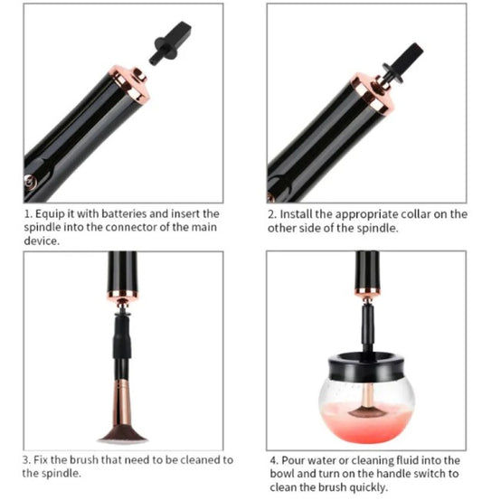 Electric Makeup Brush Cleaner - White